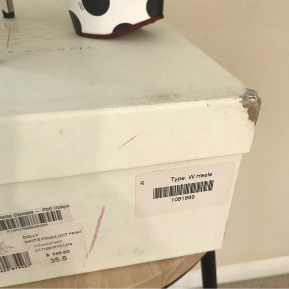 NIB! Rare! Charlotte Olympia Dolly Polka Dot Pump Heels 35.5 US 5.5 Black White - Picture 12 of 14
